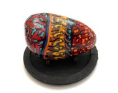 Abstract Art  Stone - Hand Painted Rock Art - Rock Art Painting - Art Original Abstract - Fall Table Decor Ideas