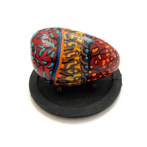 Abstract Art  Stone - Hand Painted Rock Art - Rock Art Painting - Art Original Abstract - Fall Table Decor Ideas