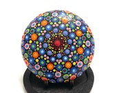 Hand Painted Rock Art Dot Mandala - Mandala Rock Art - Hand Painted Rocks - Mandala Dot Painting - Dot Mandala Rock - Rock Painting