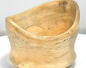 Hand Turned Wood Bowl - Holly Wooden Decorative Bowl - 3.5" High