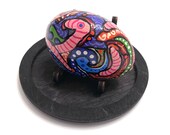 Abstract Art  Stone - Hand Painted Rock Art - Rock Art Painting - Art Original Abstract - Abstract Worm