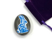 Hand Painted Rabbit Rock - Forest Animal Painted Pebbles - Hand Painted Stone Art - Rabbit Gift - Hand Painted Rock - Rabbit Rock Animals
