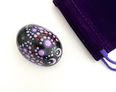 Purple Beetle Bug Painted Rocks Animals - Animal Painted Stones - Cute Painted Stone - Bemalte Steine Kafer - Hand Painted Rock Animals