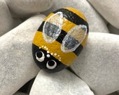 Bee Painted Rocks Animals - Animal Painted Stones -  Bee Lover Gift - Cute Painted Stone - Rock Animals - Hand Painted Rock Animals