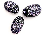 Purple Beetle Bug Painted Rocks Animals - Animal Painted Stones - Cute Painted Stone - Bemalte Steine Kafer - Hand Painted Rock Animals