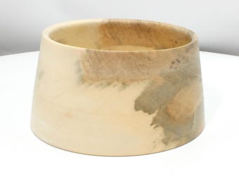 Hand Turned Wood Bowl - Holly Wooden Decorative Bowl - 1.5&quot; High