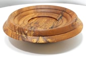 Candle Holder Wood - Hand Turned - Natural Wood Candle Holder - Cherry Wood Home Decor - 1" High