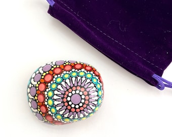 Mandala Painted Rocks - Dotted Rocks - Hand Painted Mandala Stones - Painted Stone - Boho Gifts for Women - Yoga Meditation - Yoga Gifts