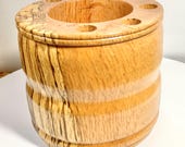 Handmade Wood Desk Organizer - Oak Pencil Holder - Gift for Him - 4.25" high