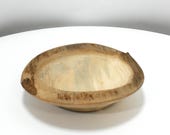 Small Hand Turned Wood Bowl - Holly Wood Bowl with Live Edge - .75" High