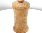 Hand Turned Wood Trinket Box - Red Oak - 3.5" high