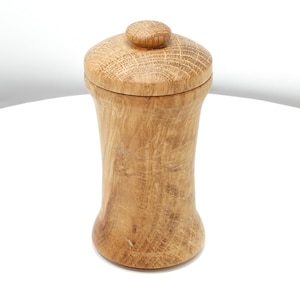 Hand Turned Wood Trinket Box - Red Oak - 3.5&quot; high