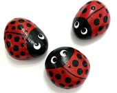 Ladybug Painted Rocks Animals - Animal Painted Rocks - Cute Painted Stone - Hand Painted Rock Animals - Small Painted Rocks