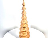 Hand Turned Wood Christmas Tree - Home Decor - Douglas Fir 10.5" tall