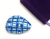 Blue Art  Stone - Hand Painted Rock Art - Rock Art Painting - Art Original Design - Painted Rocks