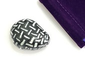 Hand Painted Rocks - Rock Painting - Black and White Weave Zentangle Doodle Drawing - Rock Art Painting - Home Decor