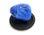 Paint Pour Art Rock - Rock Painting - Blue Decor - Rock Collector Gift - Painted Rocks - Paint Pour Rocks - Fluid Art Paint Pour