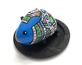 Hand Painted Rabbit Rock - Rabbit Art Rock - Hand Painted Stone Art - Hand Painted Rock - Rock Animals - Easter Rabbit Gift