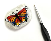 Butterflies Painted on Rocks - Rainbow Butterfly Rock - Hand Painted Stone Art - Garden Stone - Butterfly Gift - Rock Animals