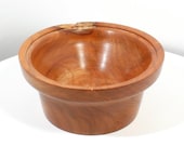 Hand Turned Wood Bowl - Cherry Wood Decorative Bowl - 2.25" High
