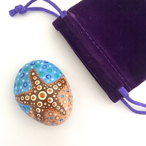 Hand Painted Starfish Painted Rock - Rock Dot Painting - Beach Art - Cute Painted Stone - Fun Painted Rocks - Animal Painted Stones