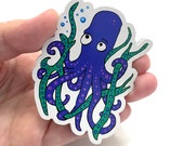 Large Purple Octopus Sticker - Octopus Planner Sticker - Octopus Stickers - Vinyl Stickers - Laptop Sticker - Octopus Art