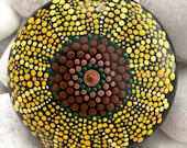 Sunflower Rocks - Hand Painted Rock - Mandala Sunflower Art Stone - Sunflower Stone Art - Sunflower Mandala