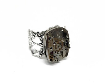 Steampunk anillo mecanismo Antik LARP engranaje