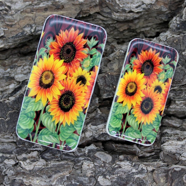 Sunflower Domino Cabochon - 2 sizes to choose from - DM17