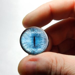 Yeux en verre - Cabochons en yeux de taxidermie réalistes yeux de chat bleus 8 mm 10 mm 12 mm 13 mm 14 mm 16 mm 18 mm 20 mm 25 mm 30 mm