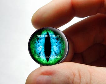 Glass Eyes - Green Blue Dragon Eyeball Flat Cabochons for Steampunk Jewelry 8mm 10mm 12mm 13mm 14mm 16mm 18mm 20mm 25mm 30mm