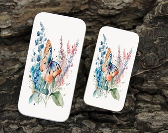 Watercolor Butterfly Domino Cabochon - 2 sizes to choose from - BF3