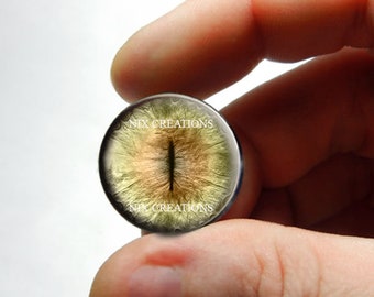 Glass Eyes - Realistic Tan Cat Eyes Taxidermy Eye Cabochons 8mm 10mm 12mm 13mm 14mm 16mm 18mm 20mm 25mm 30mm