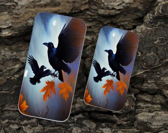 Raven Domino Cabochon - 2 sizes to choose from - RV2