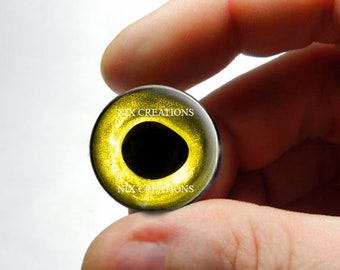 Gold Perch Fish Glass Eyes Eyeball Cabochon for Pendant Earring Ring Blanks 8mm 10mm 12mm 13mm 14mm 16mm 18mm 20mm 25mm 30mm