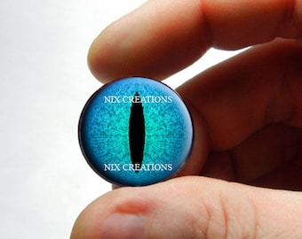 Glass Eyes - Turquoise Ember Dragon Glass Taxidermy Eyes Cabochons 8mm 10mm 12mm 13mm 14mm 16mm 18mm 20mm 25mm 30mm