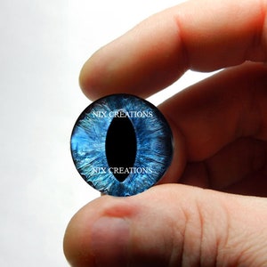Glazen ogen - blauw glazen kattenogen taxidermie oog cabochons 8 mm 10 mm 12 mm 13 mm 14 mm 16 mm 18 mm 20 mm 25 mm 30 mm