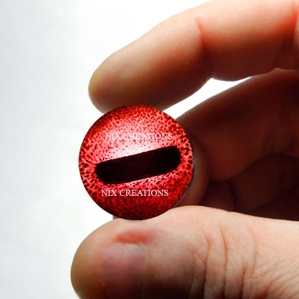Glass Eyes - Red Octopus Glass Taxidermy Doll Eyes Cabochons 8mm 10mm 12mm 13mm 14mm 16mm 18mm 20mm 25mm 30mm