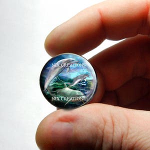 Glas Cabochon - Springende Delfine - für Schmuck und Anhänger Herstellung 8mm 10mm 12mm 13mm 14mm 16mm 18mm 20mm 25mm 30mm