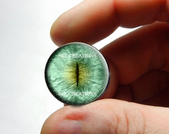 Glass Eyes - Realistic Green Cat Eyes Taxidermy Eye Cabochons 8mm 10mm 12mm 13mm 14mm 16mm 18mm 20mm 25mm 30mm