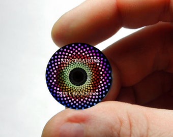 Glass Eyes - Pixel Glass Doll Eyes Taxidermy Eye Cabochons 8mm 10mm 12mm 13mm 14mm 16mm 18mm 20mm 25mm 30mm - #PX9