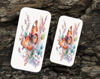 Watercolor Butterfly Domino Cabochon - 2 sizes to choose from - BF7
