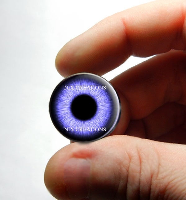 Owl Glass Eyes - Purple Owl Doll Sculpture Taxidermy Eyeballs Handmade Glass Cabochons 8mm 10mm 12mm