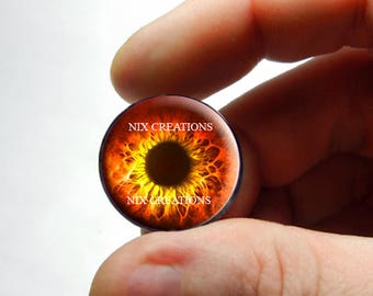 Blythe Doll Eye Chips - Red Zombie Human Doll Taxidermy Eyes Handmade Glass Cabochons for Steampunk - Pair or Single - You Choose Size
