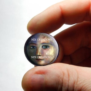 Moon Face Glass Cabochon - Design 4 - for Jewelry and Pendant Making 8mm 10mm 12mm 13mm 14mm 16mm 18mm 20mm 25mm 30mm