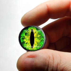 Dragon Glass Eyes - Night Stalker Dragon Eyes handgemaakte glazen cabochons voor steampunk 8 mm 10 mm 12 mm 13 mm 14 mm 16 mm 18 mm 20 mm 25 mm 30 mm