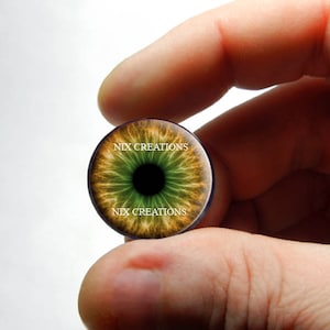 Glass Eyes - Brown Green Zombie Human Doll Glass Eyes Handmade Glass Cabochons 8mm 10mm 12mm 13mm 14mm 16mm 18mm 20mm 25mm 30mm