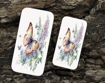 Watercolor Butterfly Domino Cabochon - 2 sizes to choose from - BF4