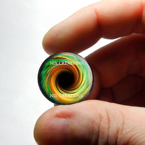 Glass Eyes - Dark Green Orange Swirl Candy Human Eyeball Handmade Glass Cabochons 8mm 10mm 12mm 13mm 14mm 16mm 18mm 20mm 25mm 30mm