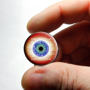 Zombie Glass Eyes - Human Doll Eyeballs Handmade Glass Cabochons - Blood Shot Design 13 8mm 10mm 12mm 13mm 14mm 16mm 18mm 20mm 25mm 30mm